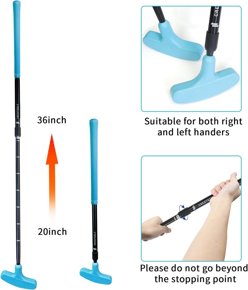 Crestgolf 5 Pack Two-Way Golf Putters for Men and Women Adjustable Length Golf Clubs Set for Junior and Adults - Image 3